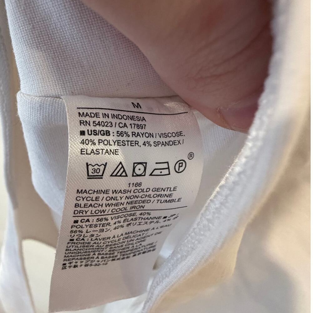 Banana Republic Womens Medium White Double Lined Body Suit - Picture 6 of 8